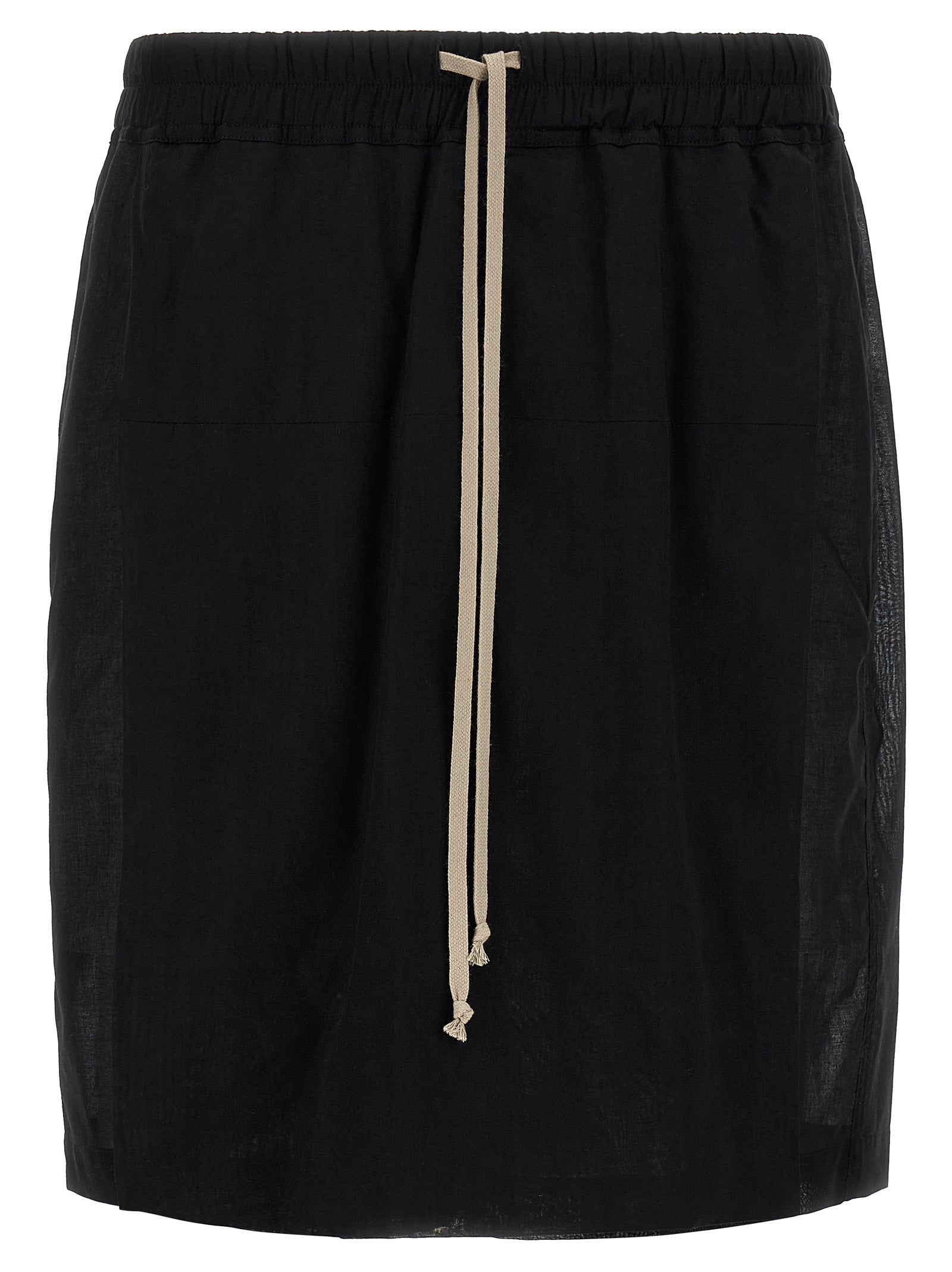 Pantalones cortos bermudas negros de algodón de Rick Owens