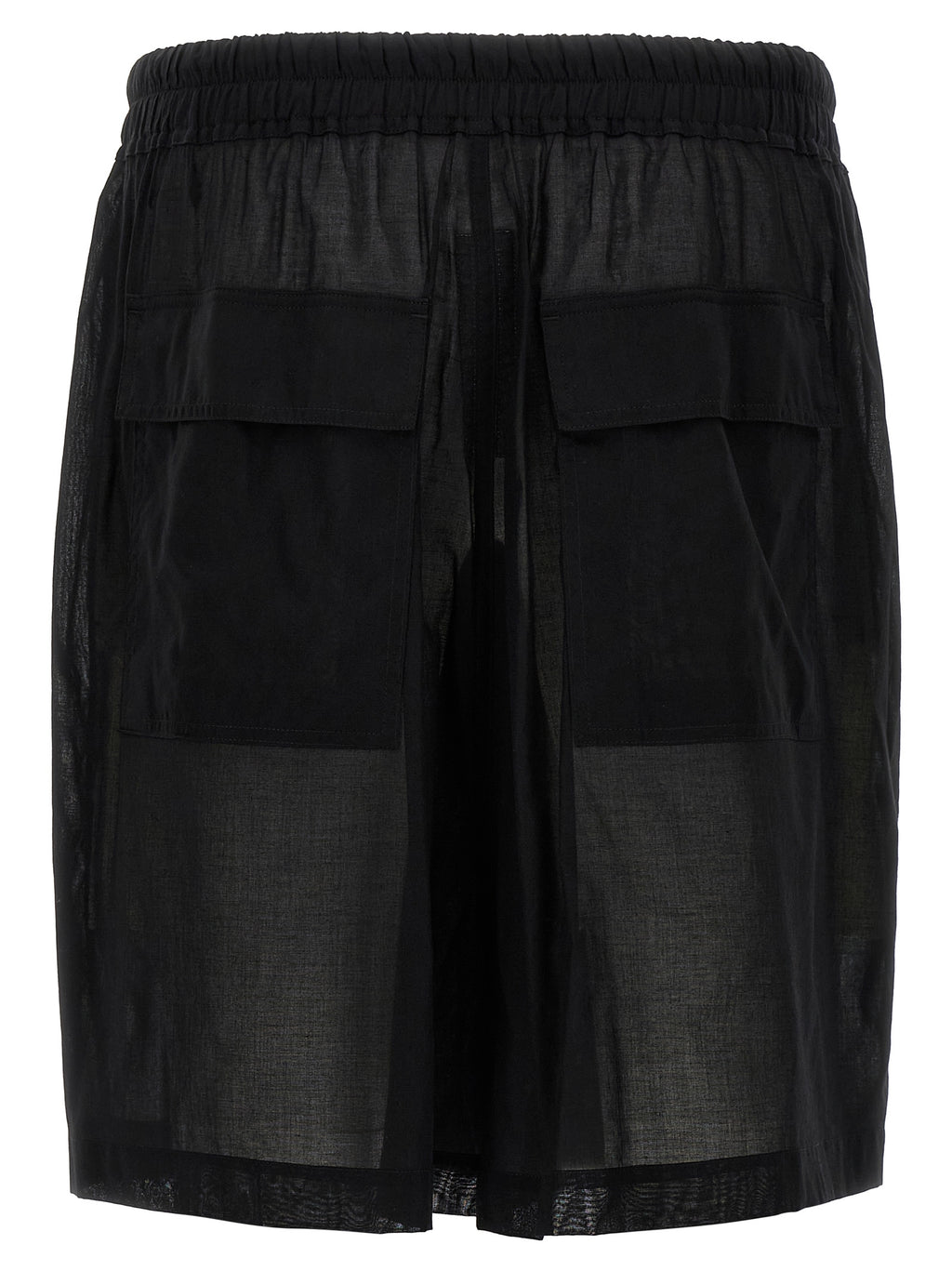 Pantalones cortos bermudas negros de algodón de Rick Owens