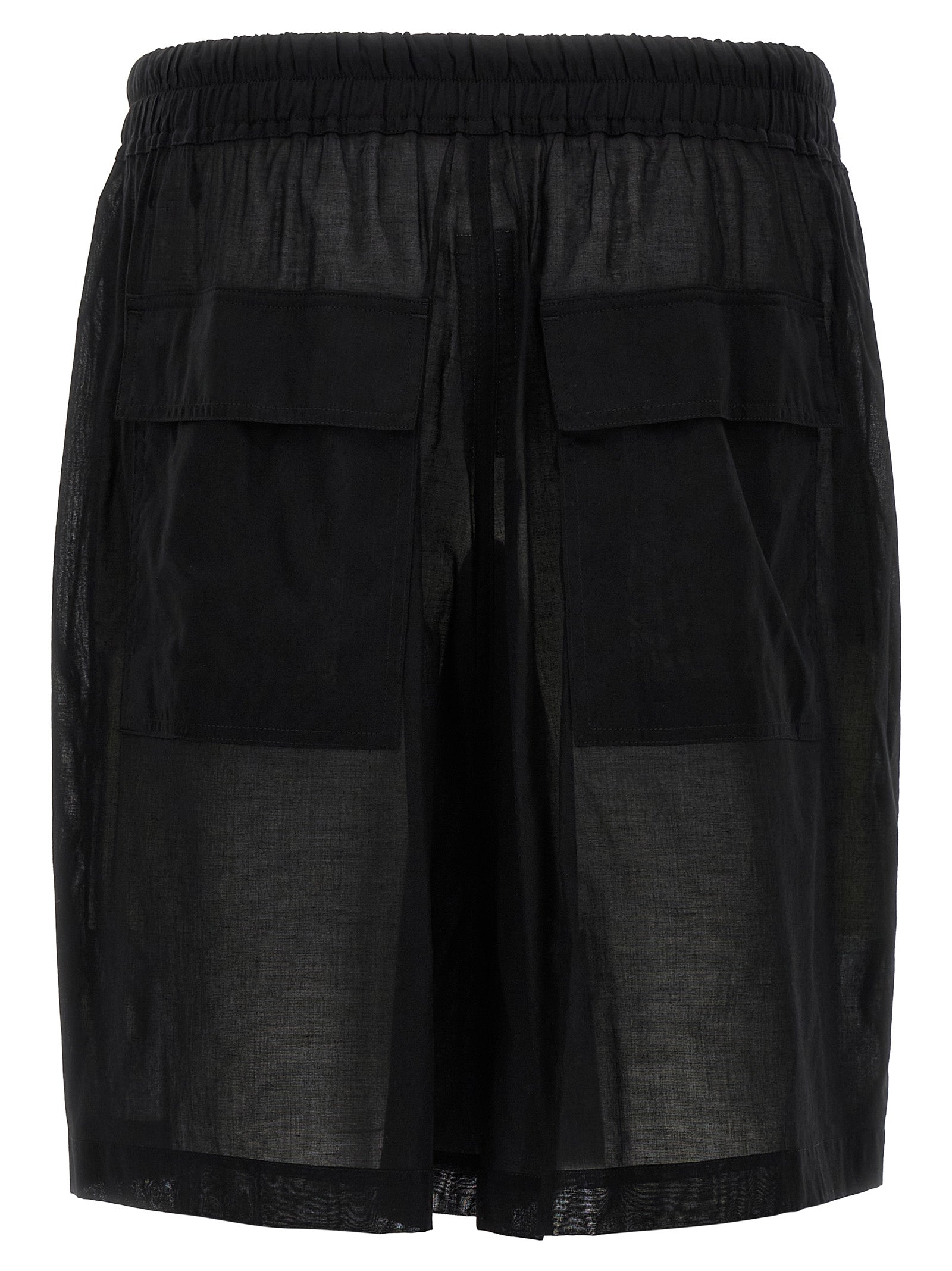 Pantalones cortos bermudas negros de algodón de Rick Owens