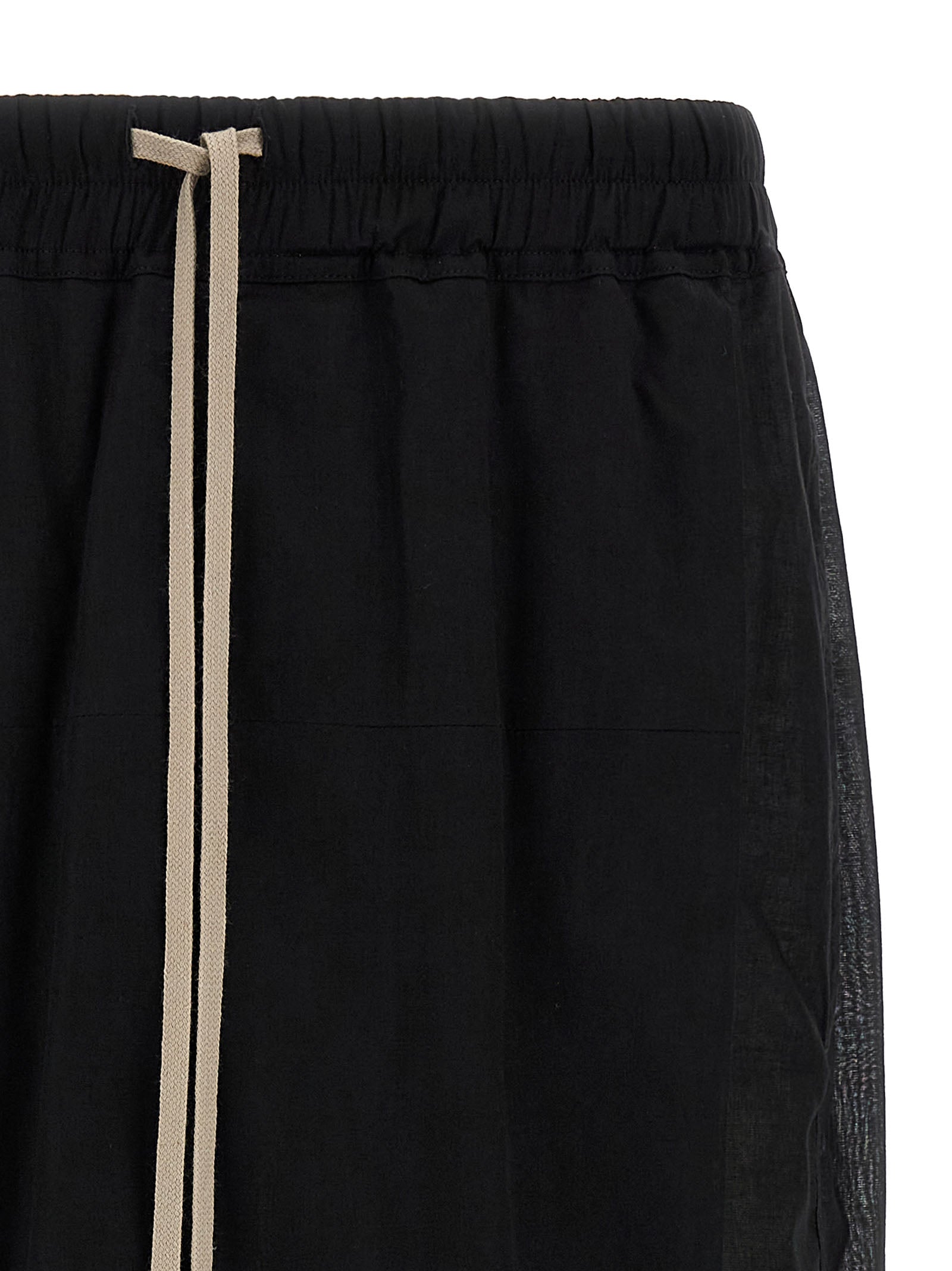 Pantalones cortos bermudas negros de algodón de Rick Owens