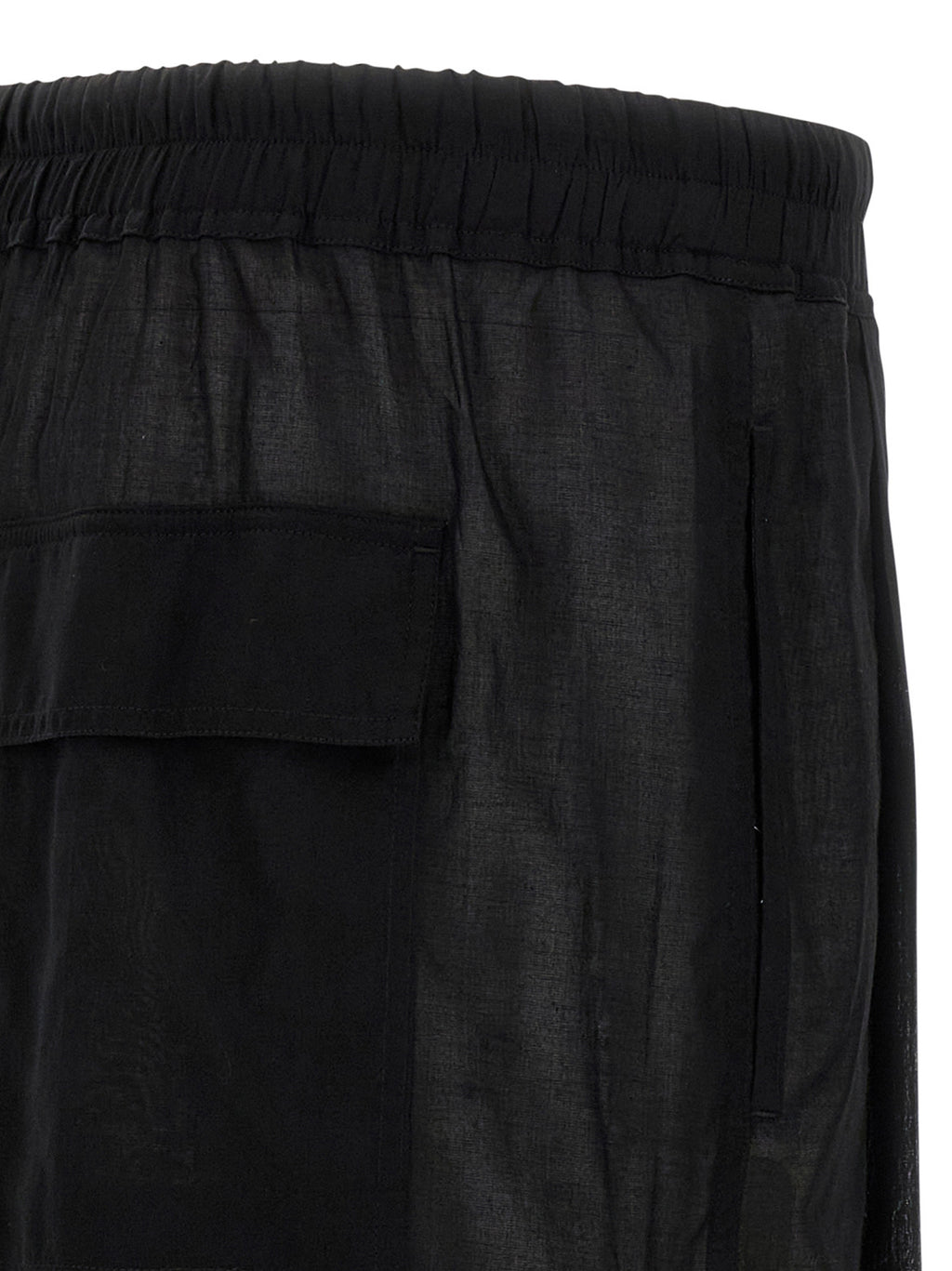 Pantalones cortos bermudas negros de algodón de Rick Owens