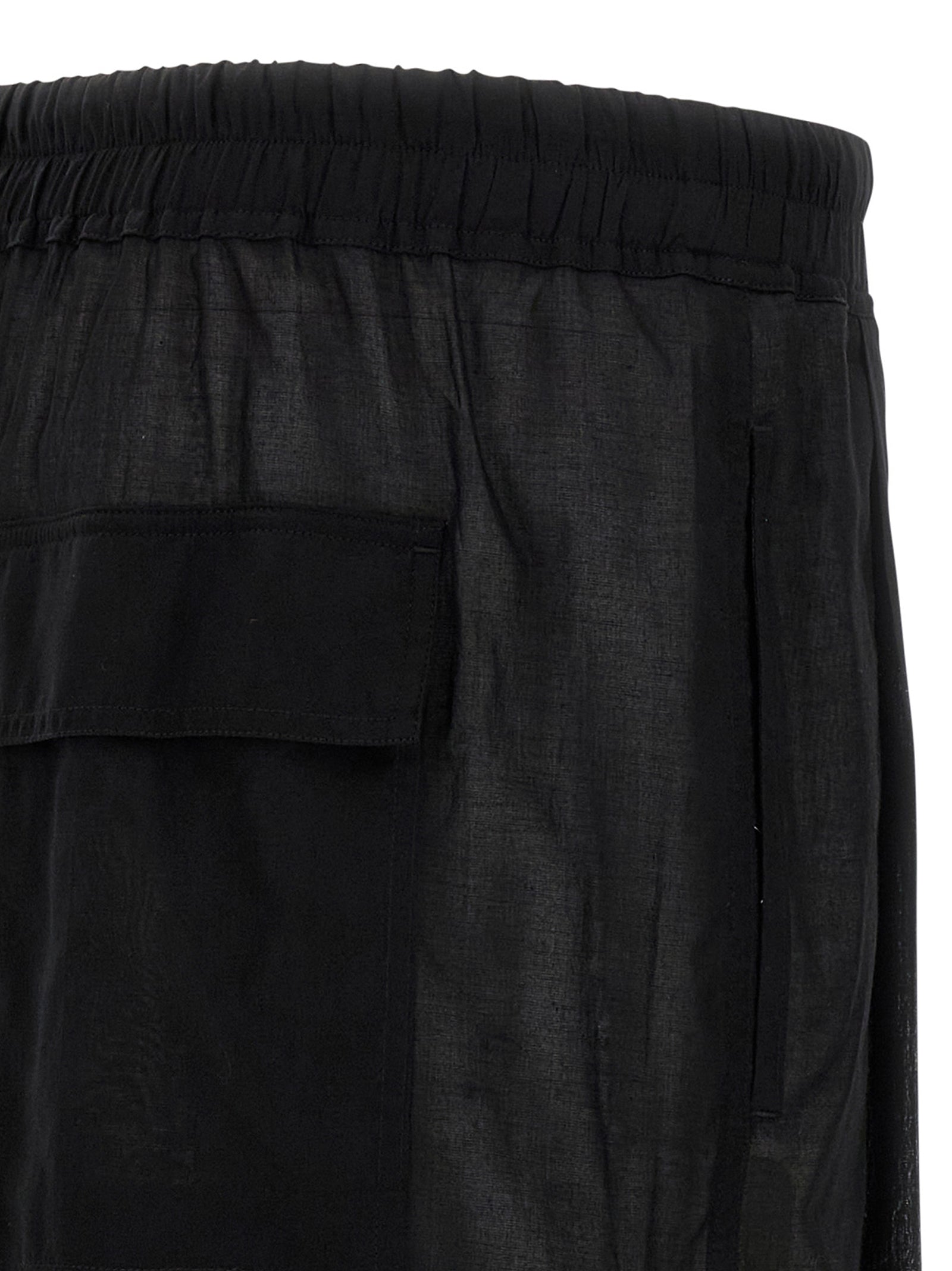 Pantalones cortos bermudas negros de algodón de Rick Owens