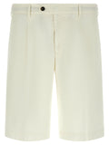 PT Torino White Cotton Bermuda Shorts