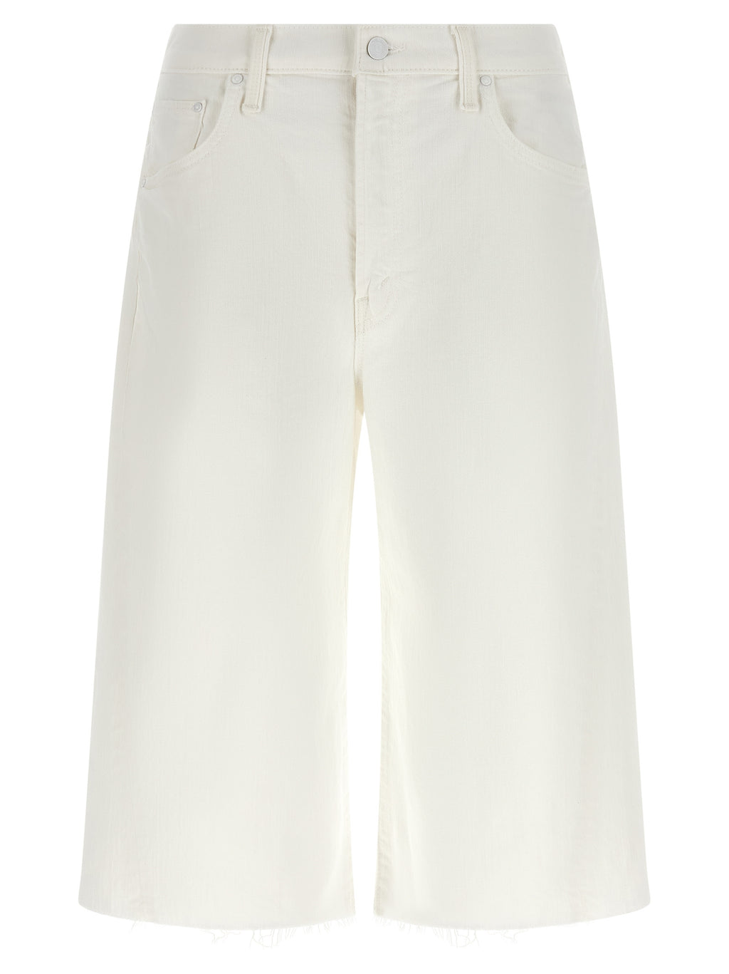Mother Denim White Cotton Bermuda Shorts