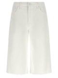 Mother Denim White Cotton Bermuda Shorts