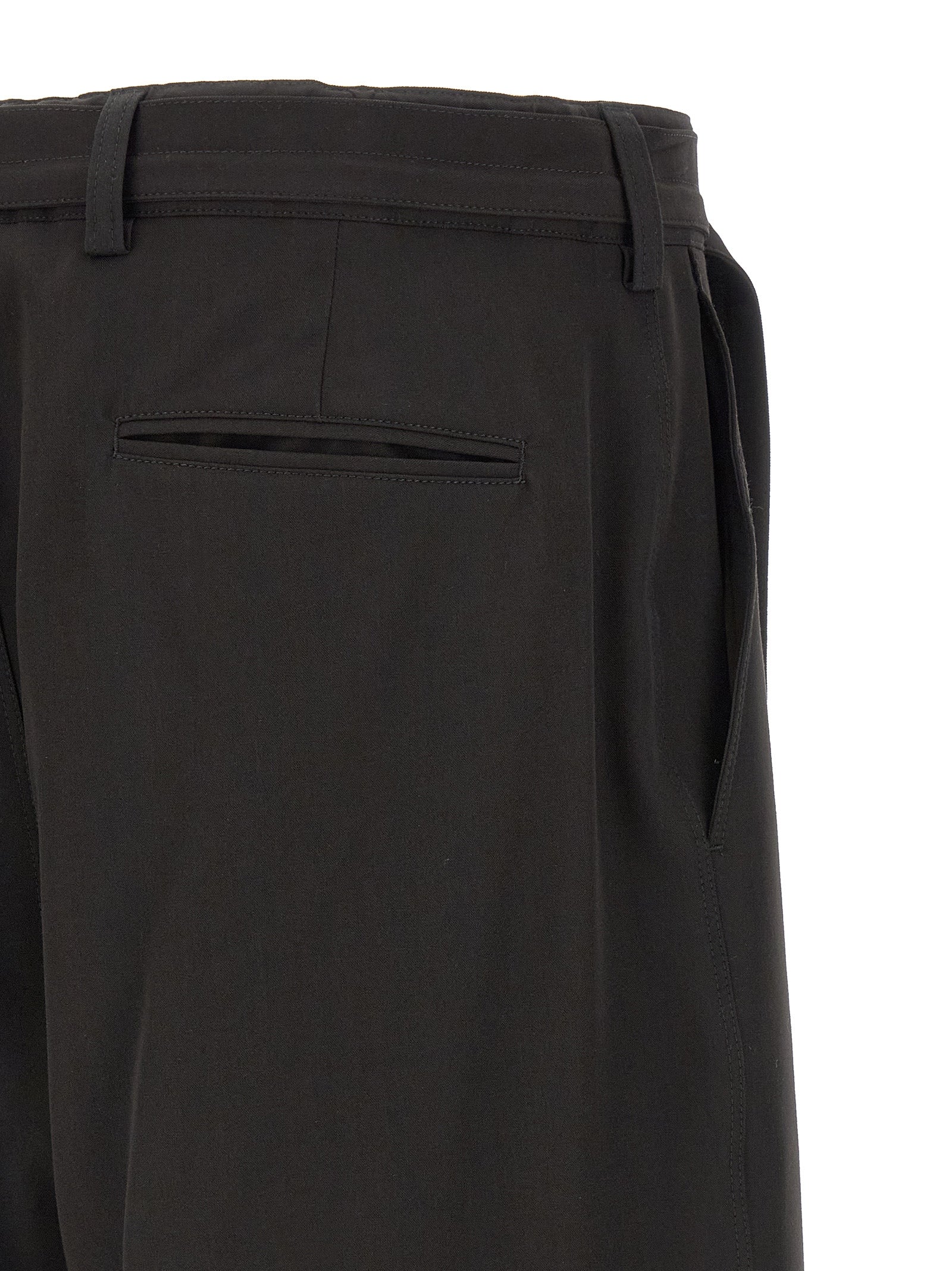 CELLAR DOOR Black Polyester Bermuda Shorts