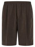 CELLAR DOOR Brown Polyester Bermuda Shorts