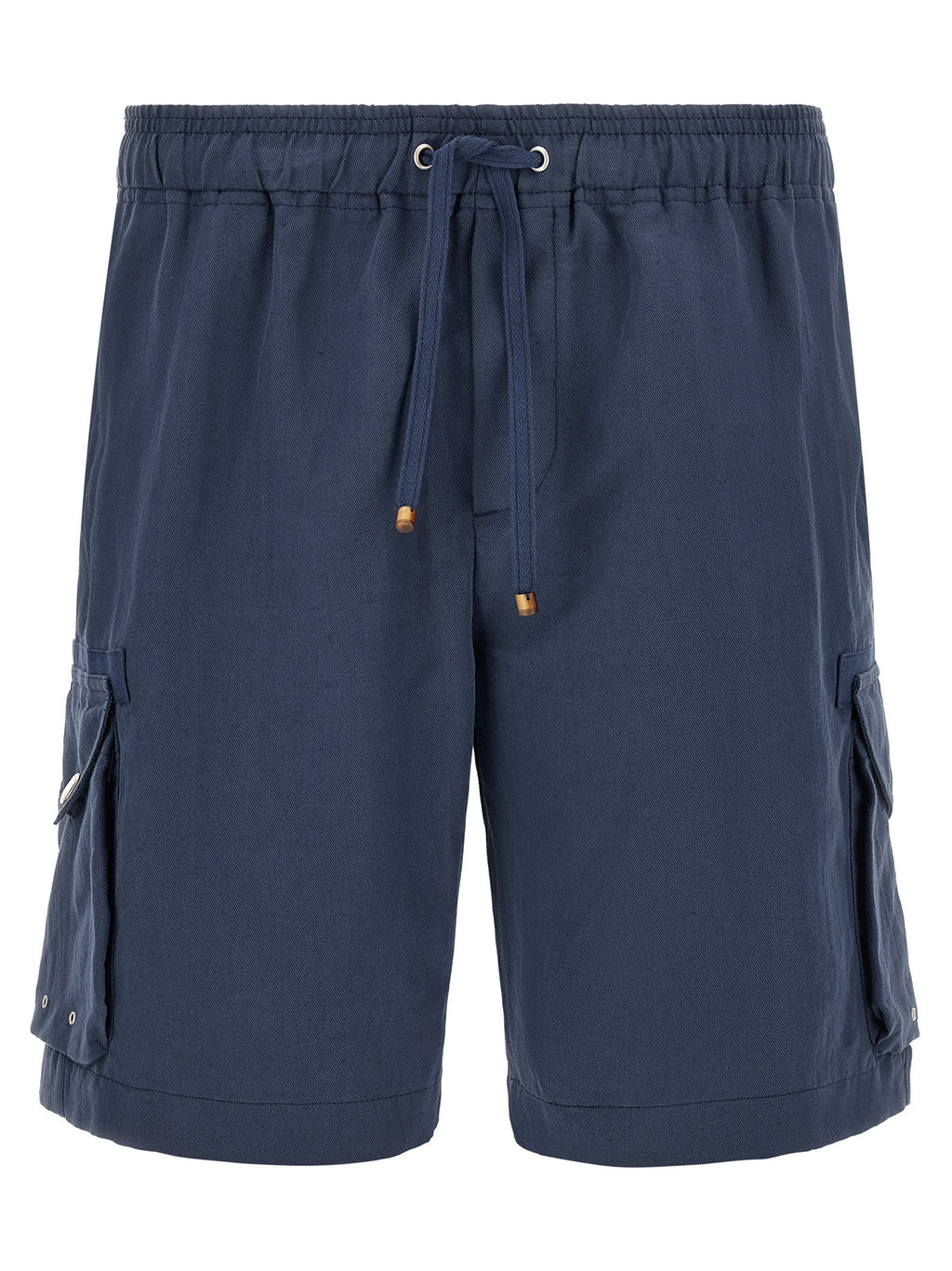 Bermudas de lino azul Brunello Cucinelli