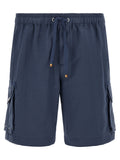 Bermudas de lino azul Brunello Cucinelli