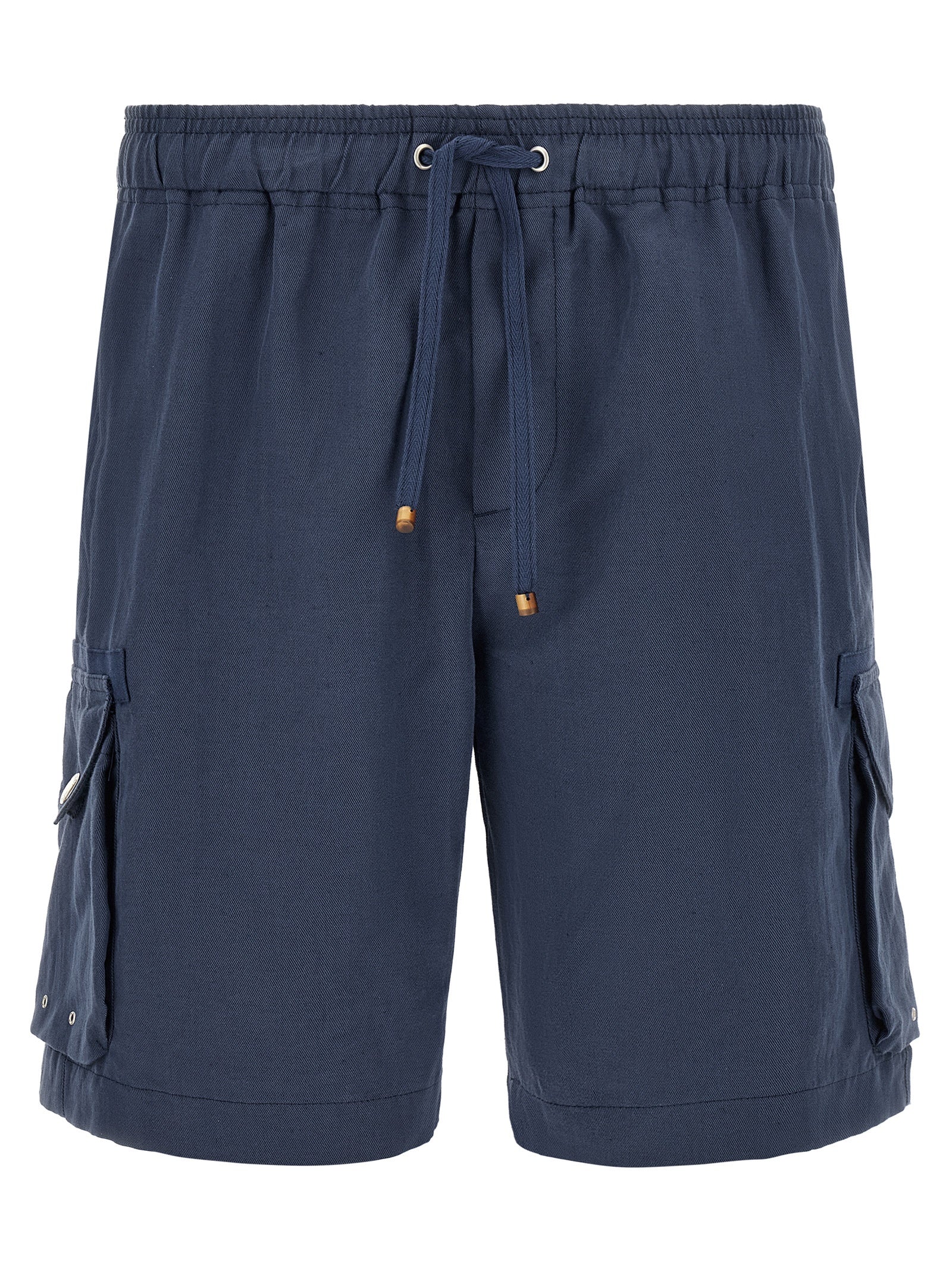 Bermudas de lino azul Brunello Cucinelli