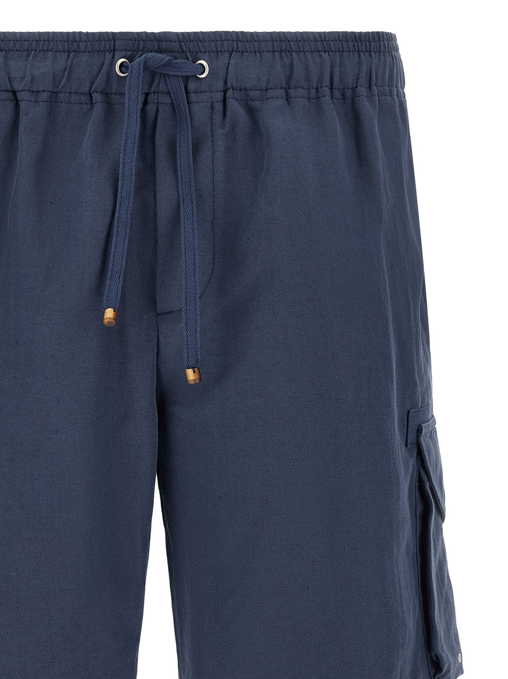 Bermudas de lino azul Brunello Cucinelli