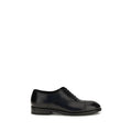 Santoni Black Calf Leather Bos Taurus Oxfords And Derbies