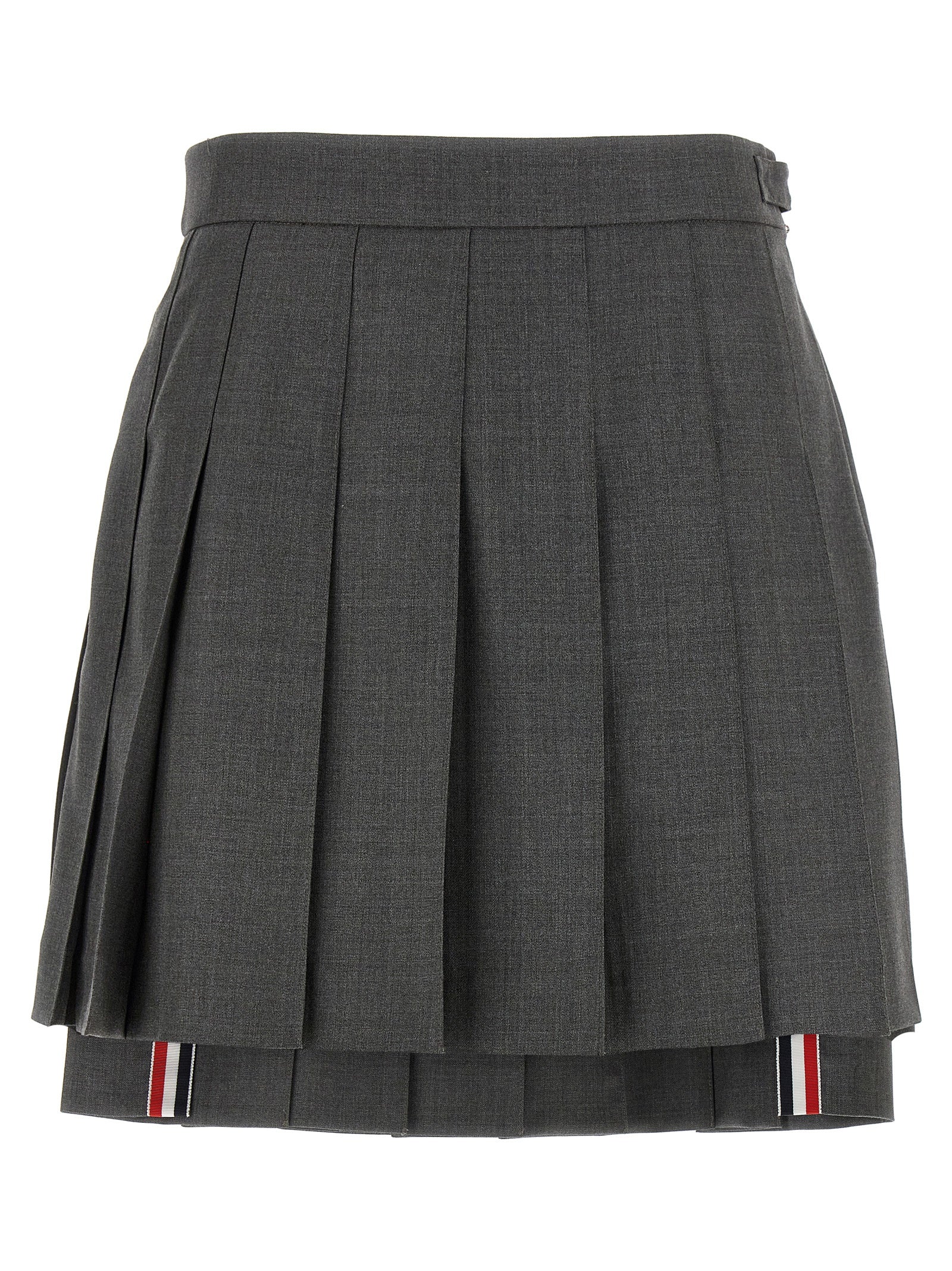 Falda larga Thom Browne de lana gris