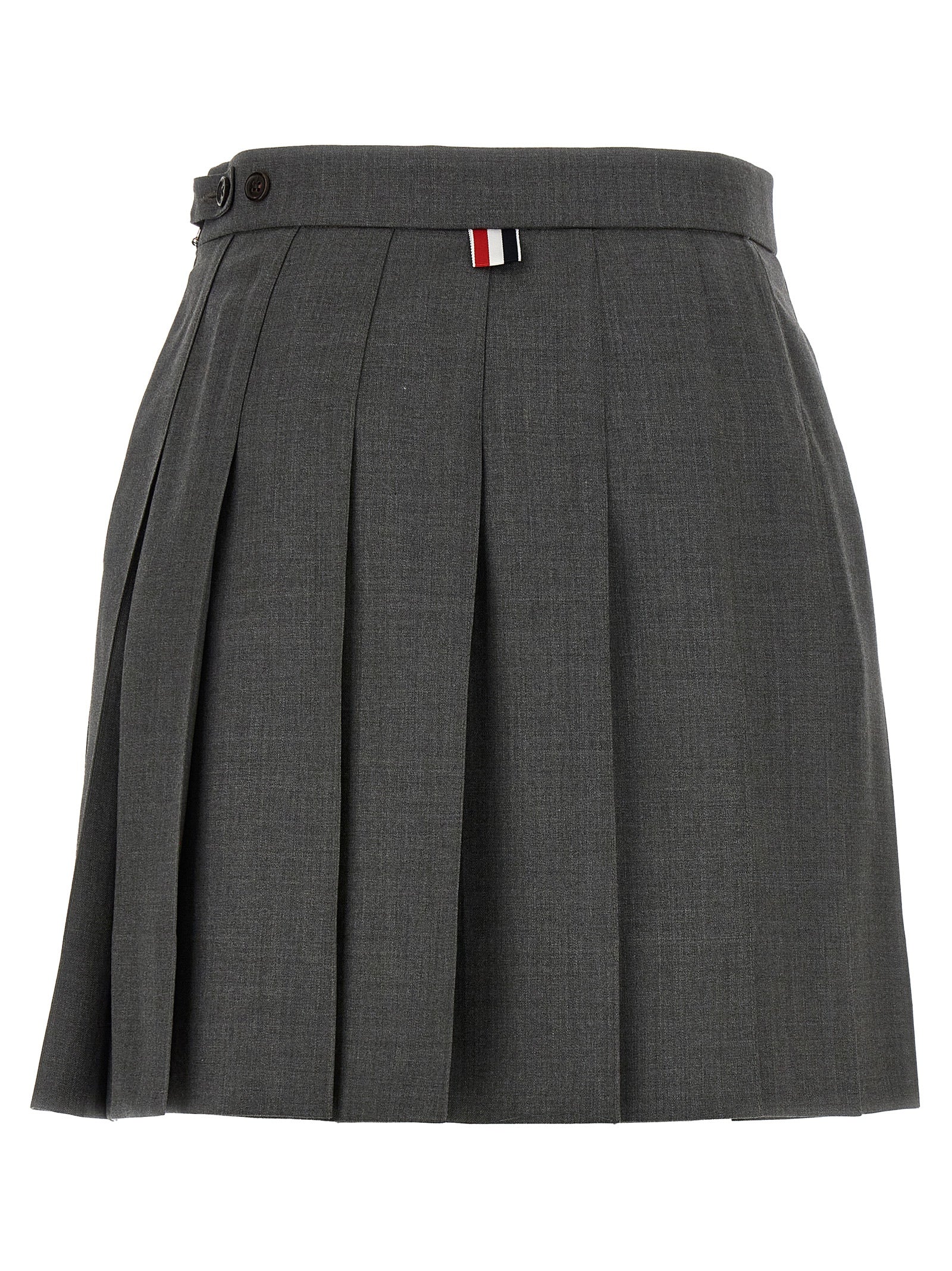 Falda larga Thom Browne de lana gris
