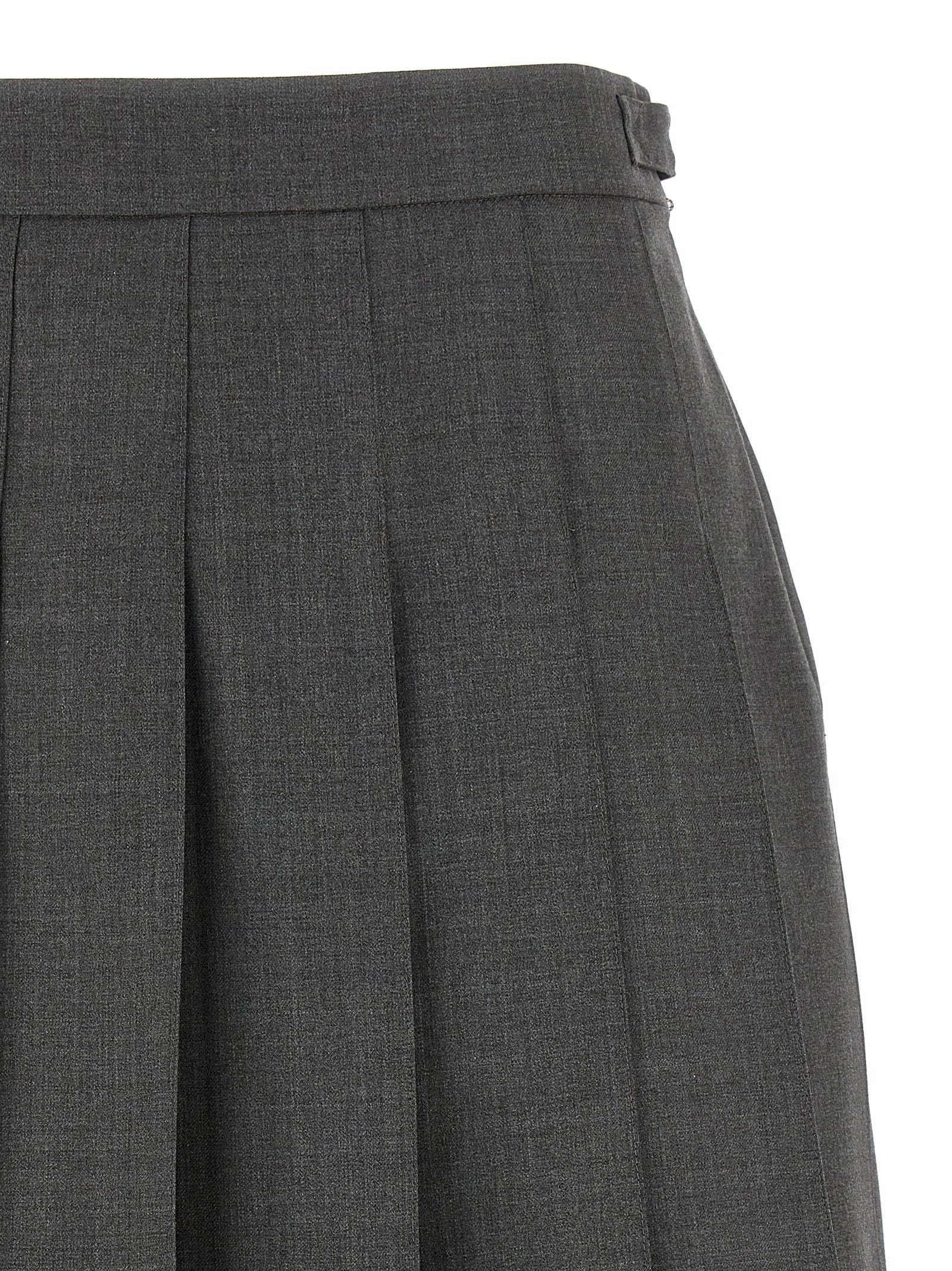 Falda larga Thom Browne de lana gris