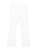 Mother Denim White Cotton Flared Jeans
