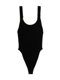 Hunza G Black Nylon One-Piece Swimsuit