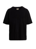 Camiseta de algodón negra Khaite