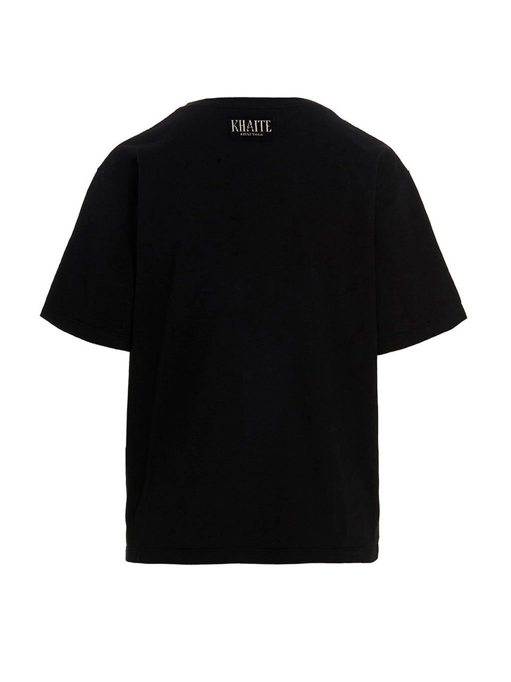 Camiseta de algodón negra Khaite