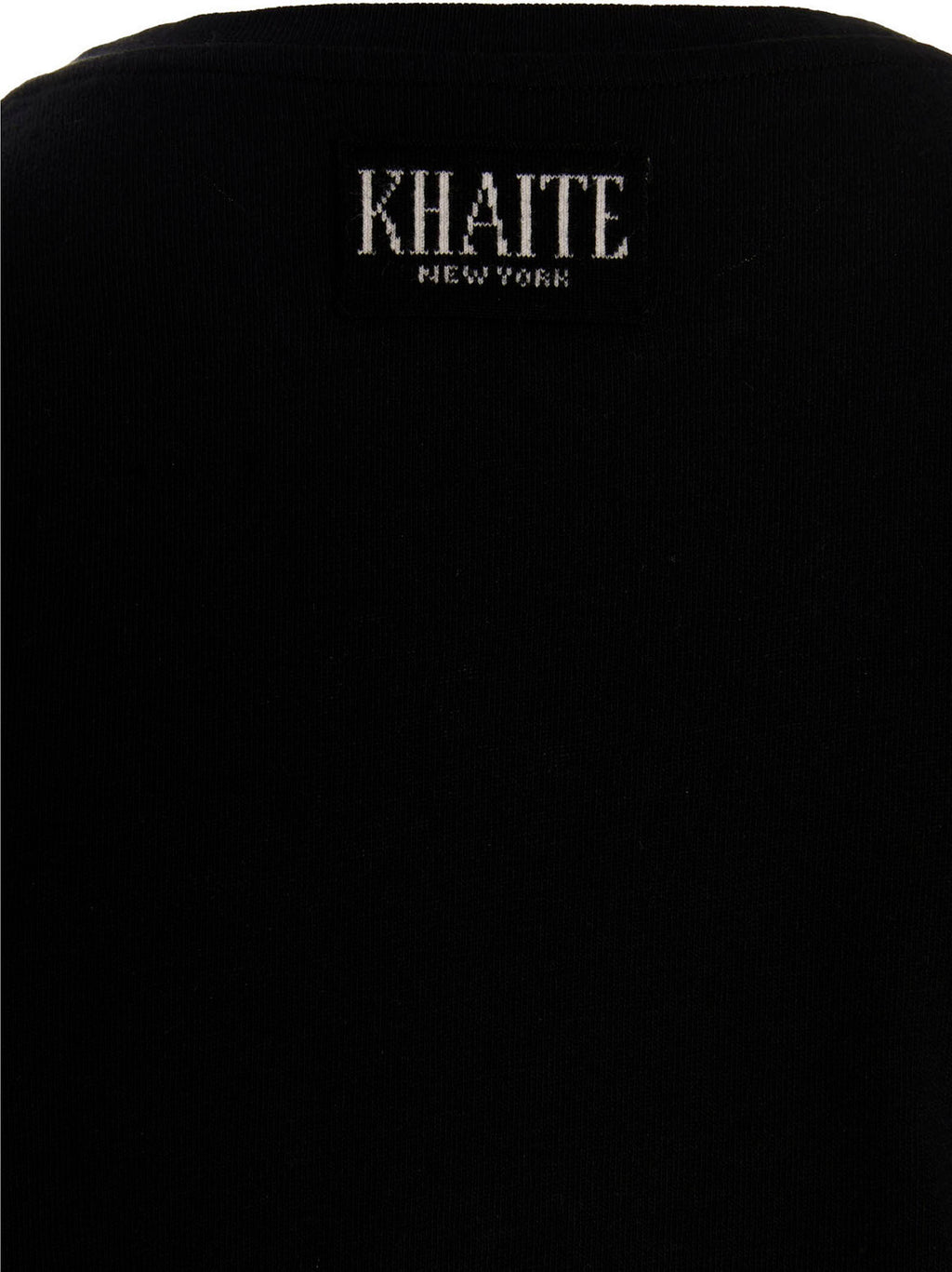 Camiseta de algodón negra Khaite