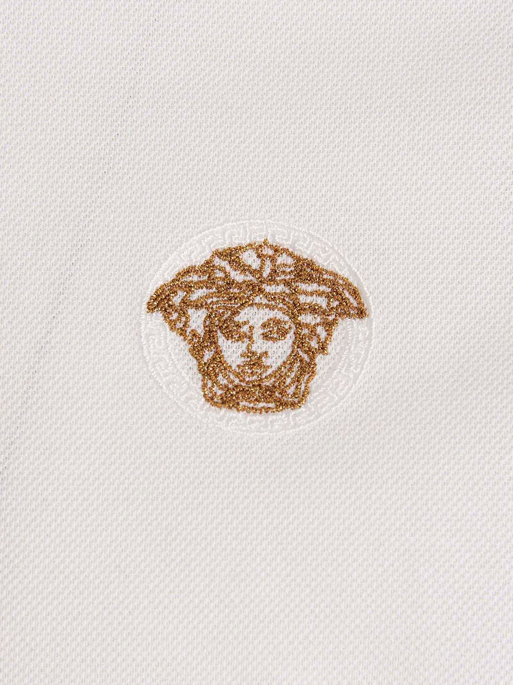Versace White Cotton Polo Shirt