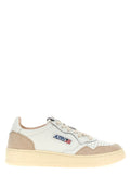 Autry Beige Cowhide Low Top Sneakers