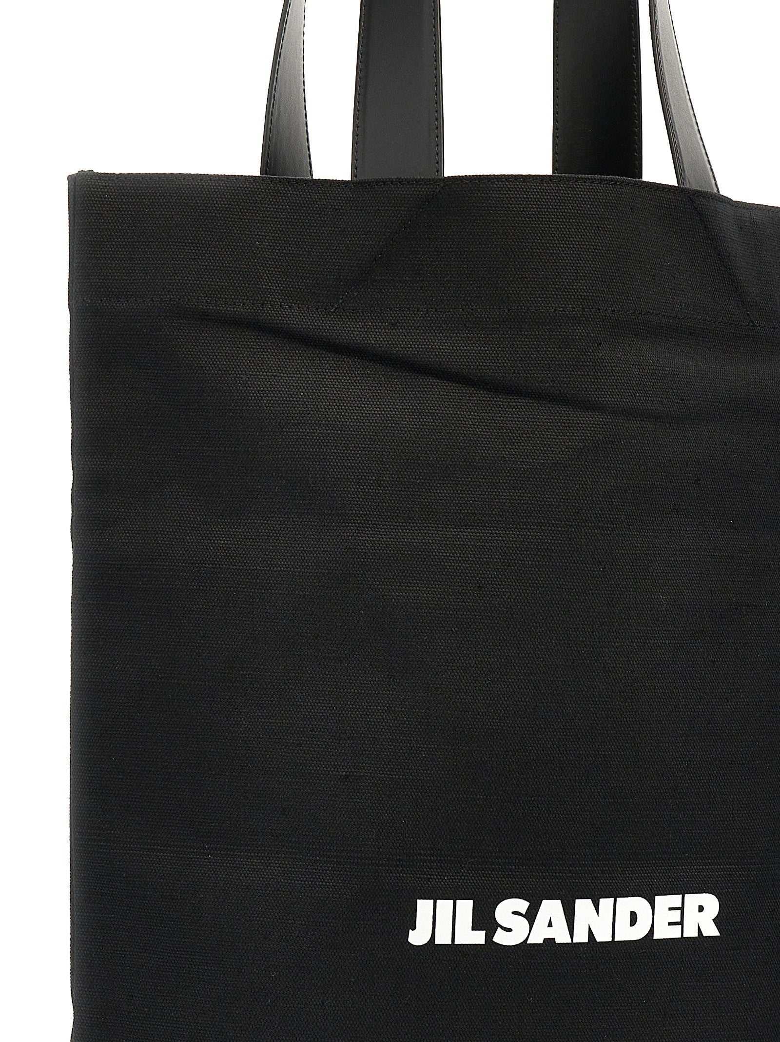 Bolso tote Jil Sander de algodón negro