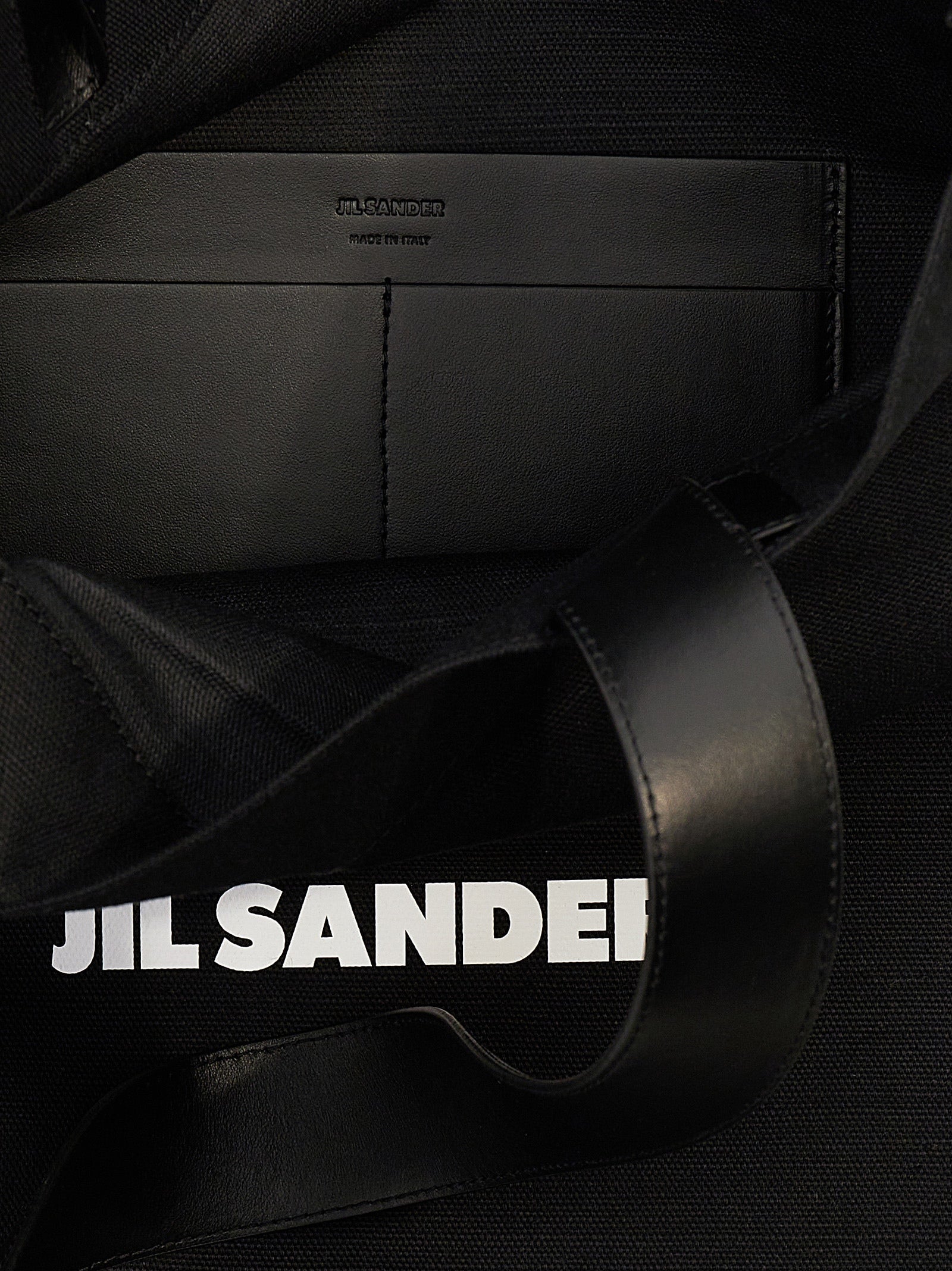 Bolso tote Jil Sander de algodón negro