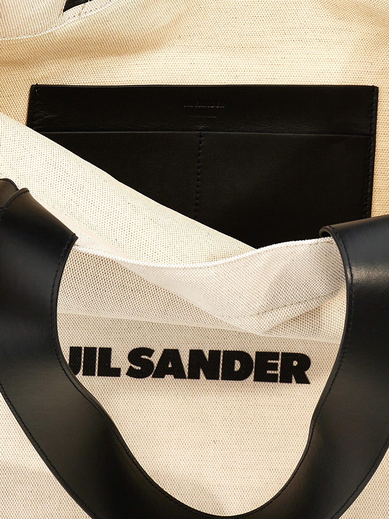 Bolso tote bicolor de algodón Jil Sander
