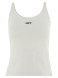 Camiseta sin mangas Off-White de algodón blanco
