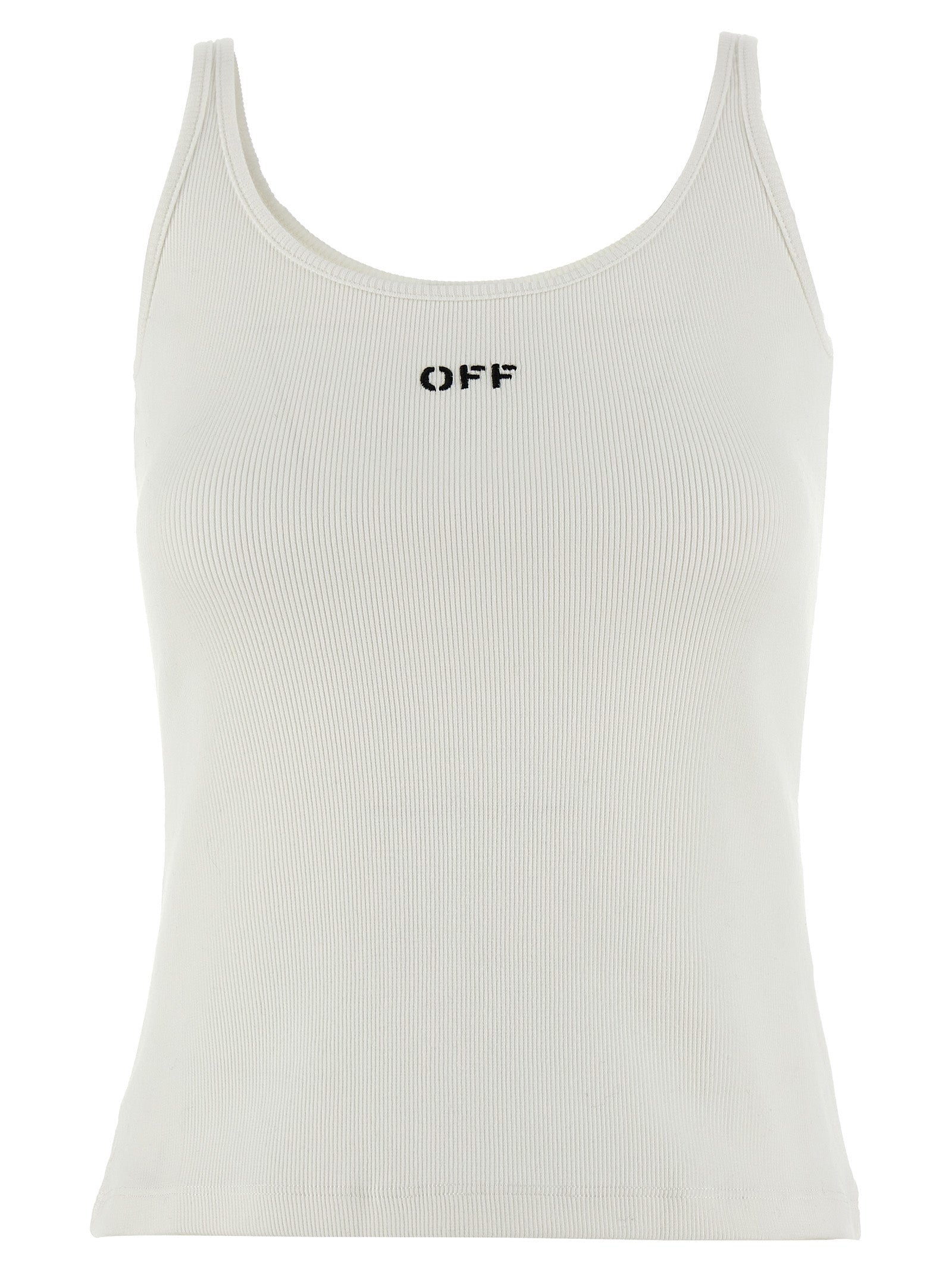Camiseta sin mangas Off-White de algodón blanco