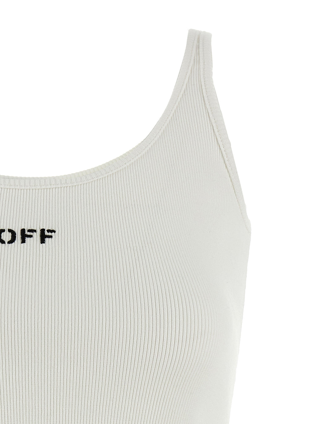 Camiseta sin mangas Off-White de algodón blanco