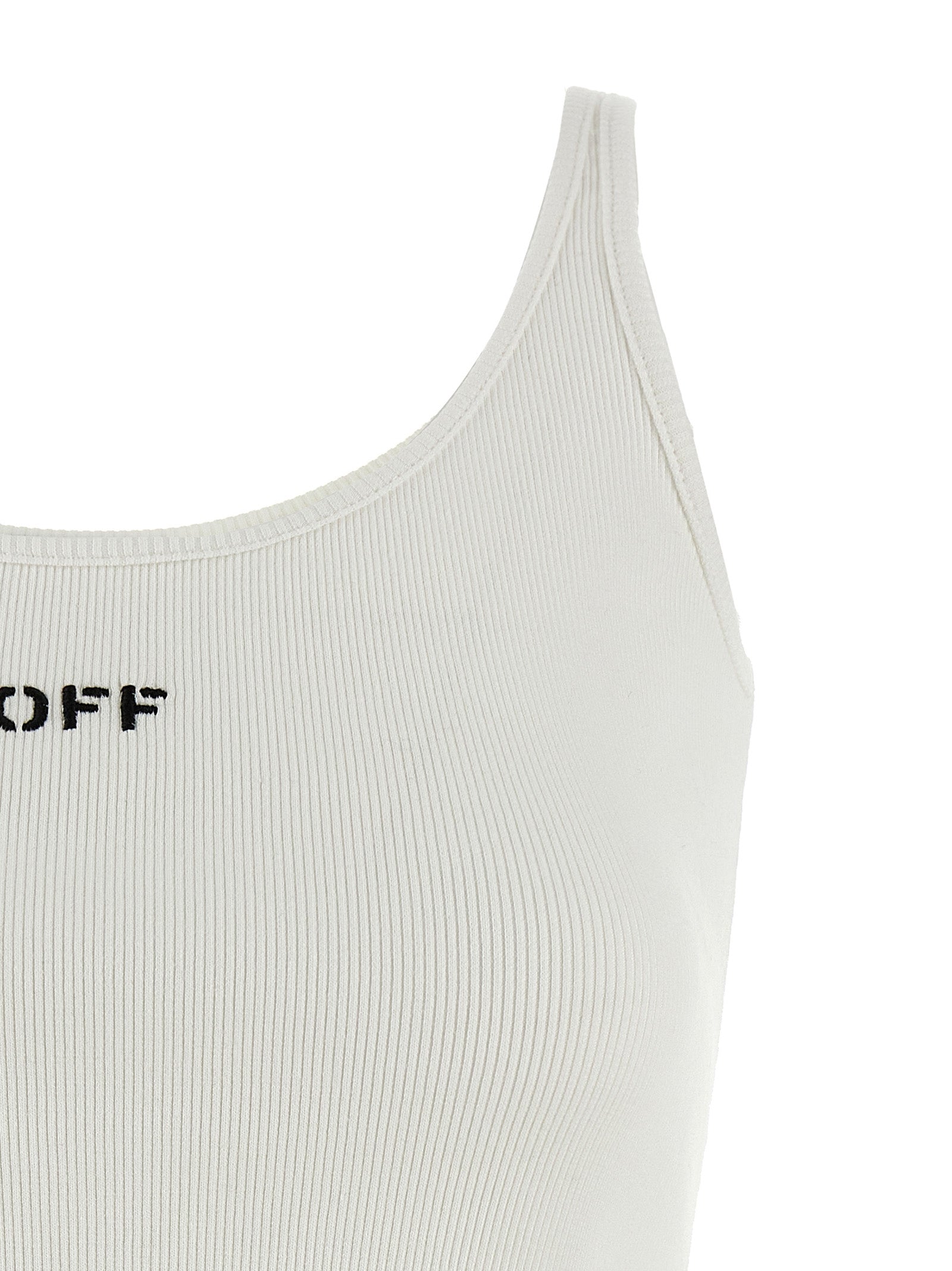 Camiseta sin mangas Off-White de algodón blanco
