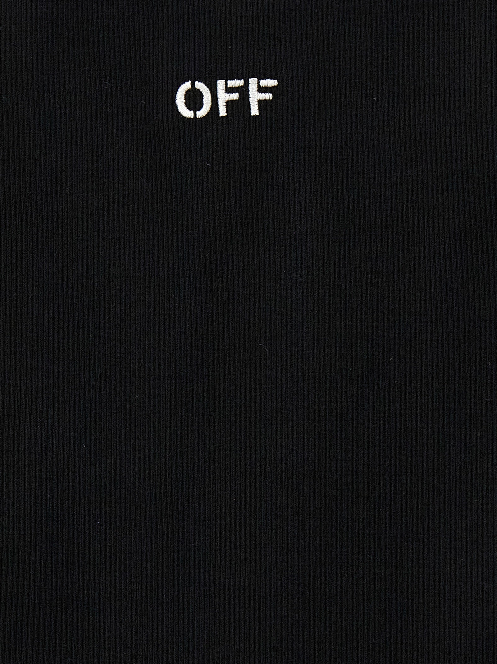 Camiseta sin mangas Off-White de algodón negro