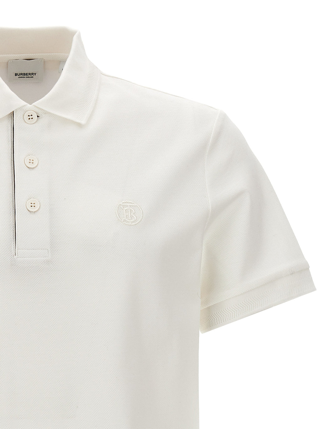 Polo de algodón blanco de Burberry