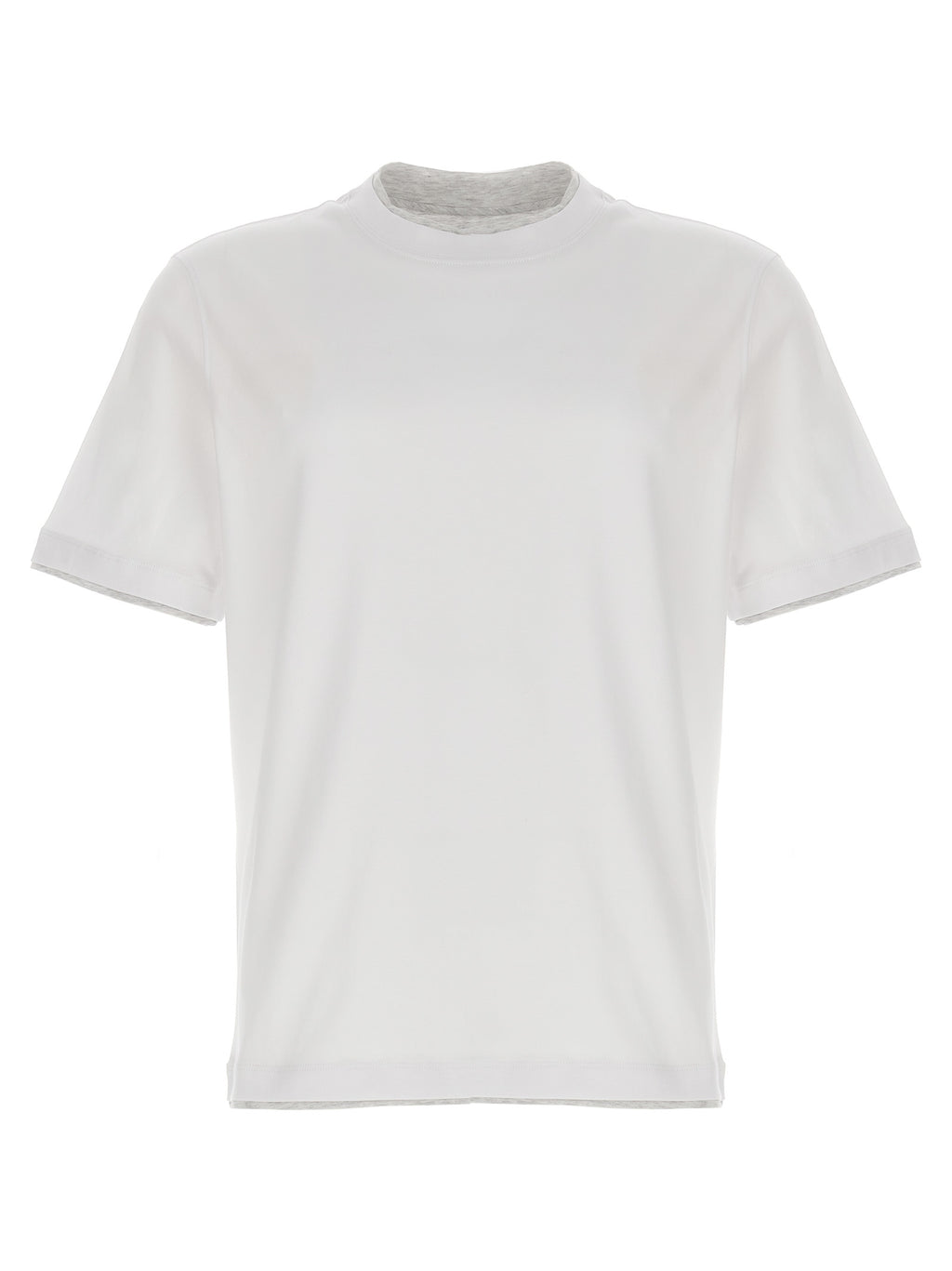 Camiseta de algodón blanca Brunello Cucinelli