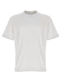 Camiseta de algodón blanca Brunello Cucinelli