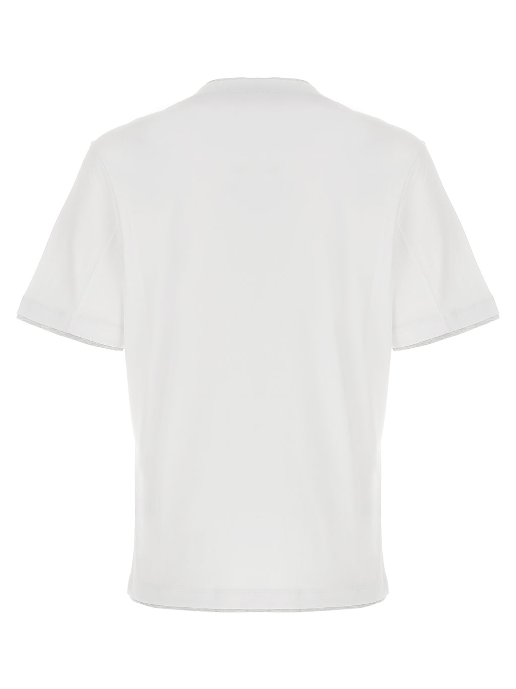 Camiseta de algodón blanca Brunello Cucinelli