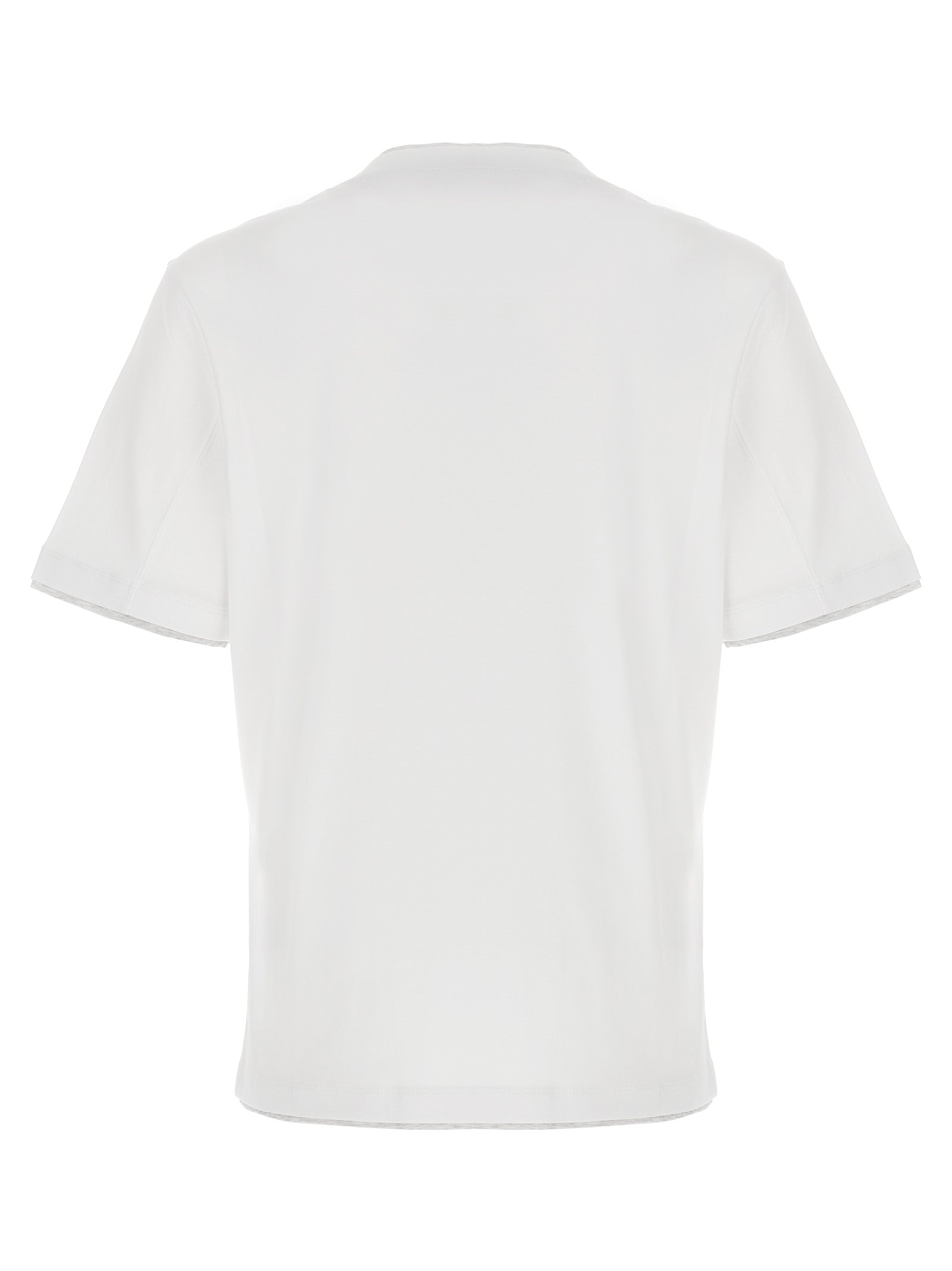 Camiseta de algodón blanca Brunello Cucinelli