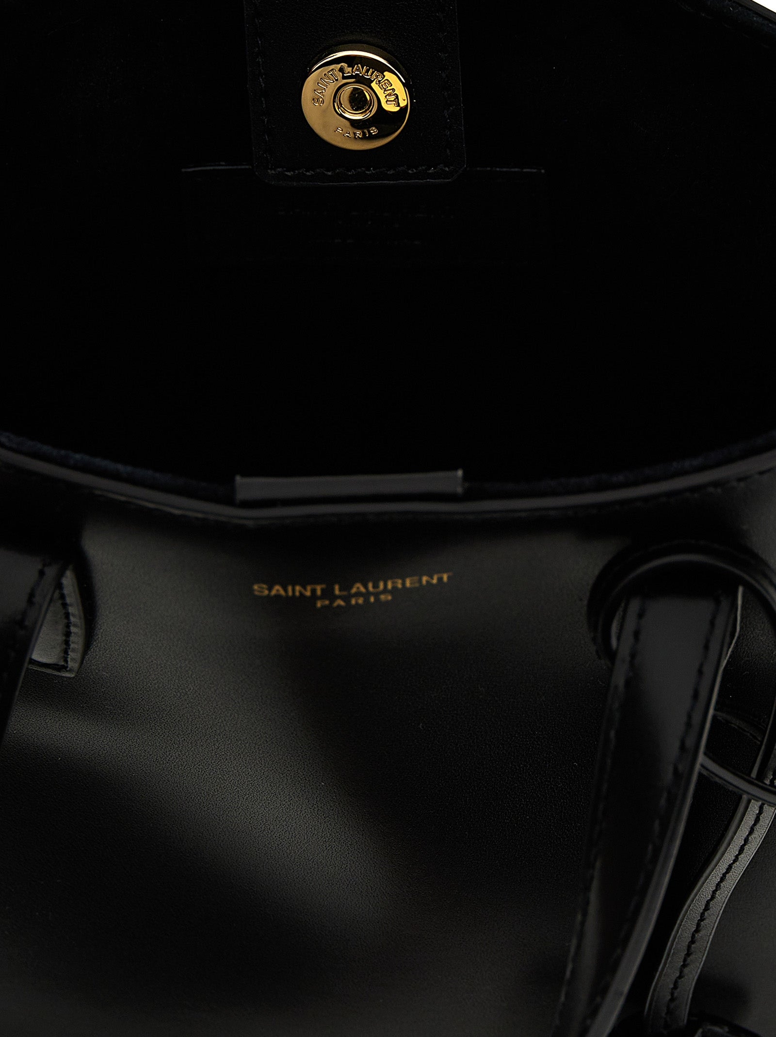 Bolso tote Saint Laurent de piel de becerro negra