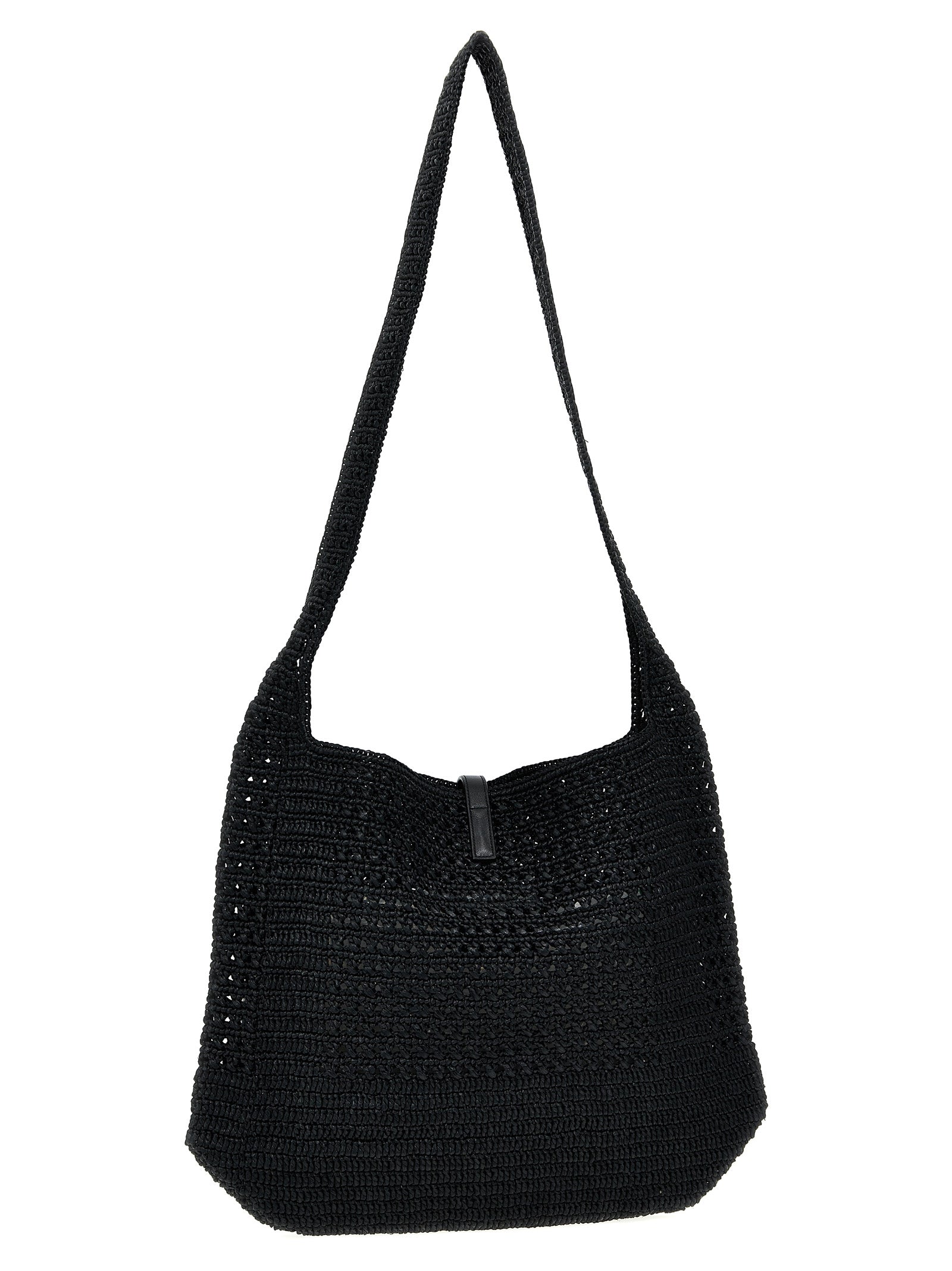 Bolso tote Saint Laurent de rafia negra