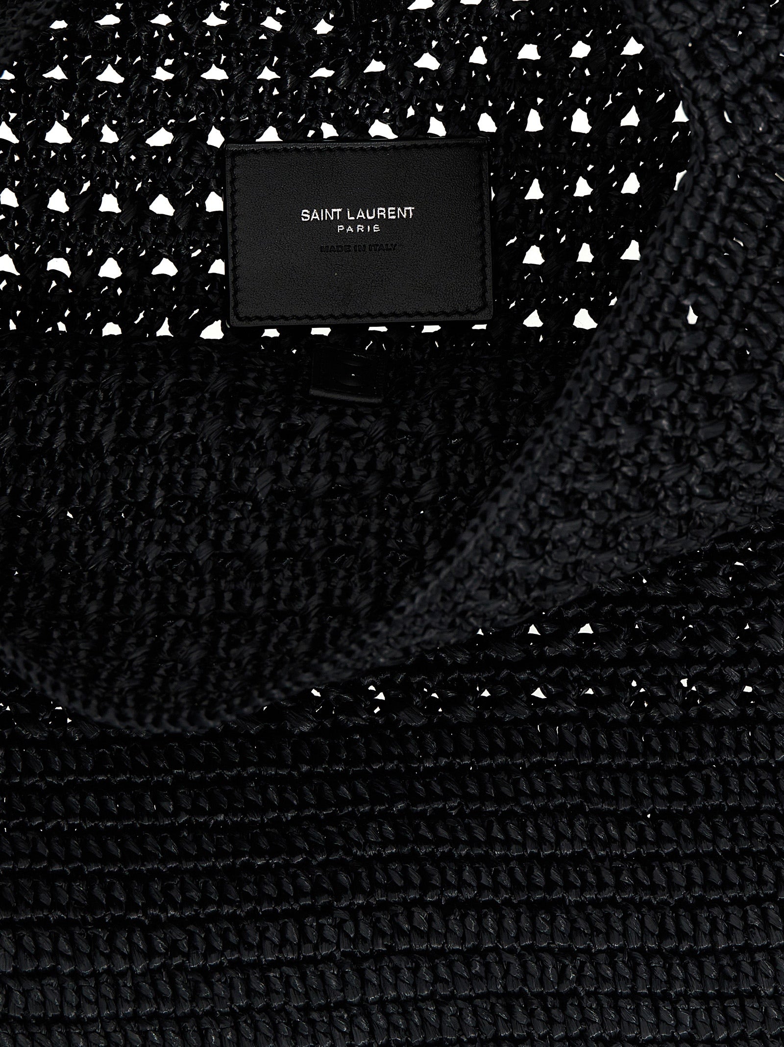 Bolso tote Saint Laurent de rafia negra