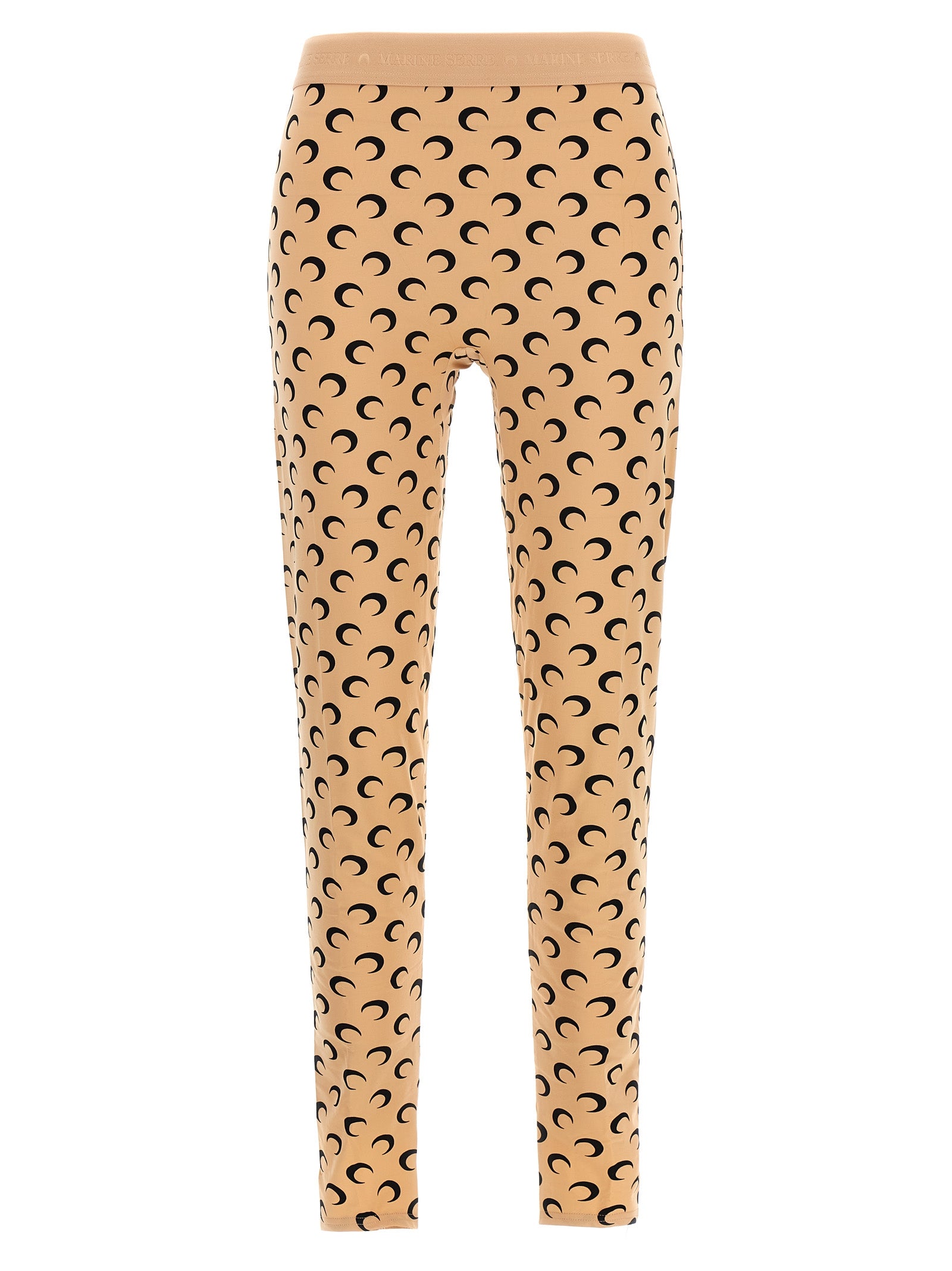 Marine Serre Leggings de Poliamida Beige