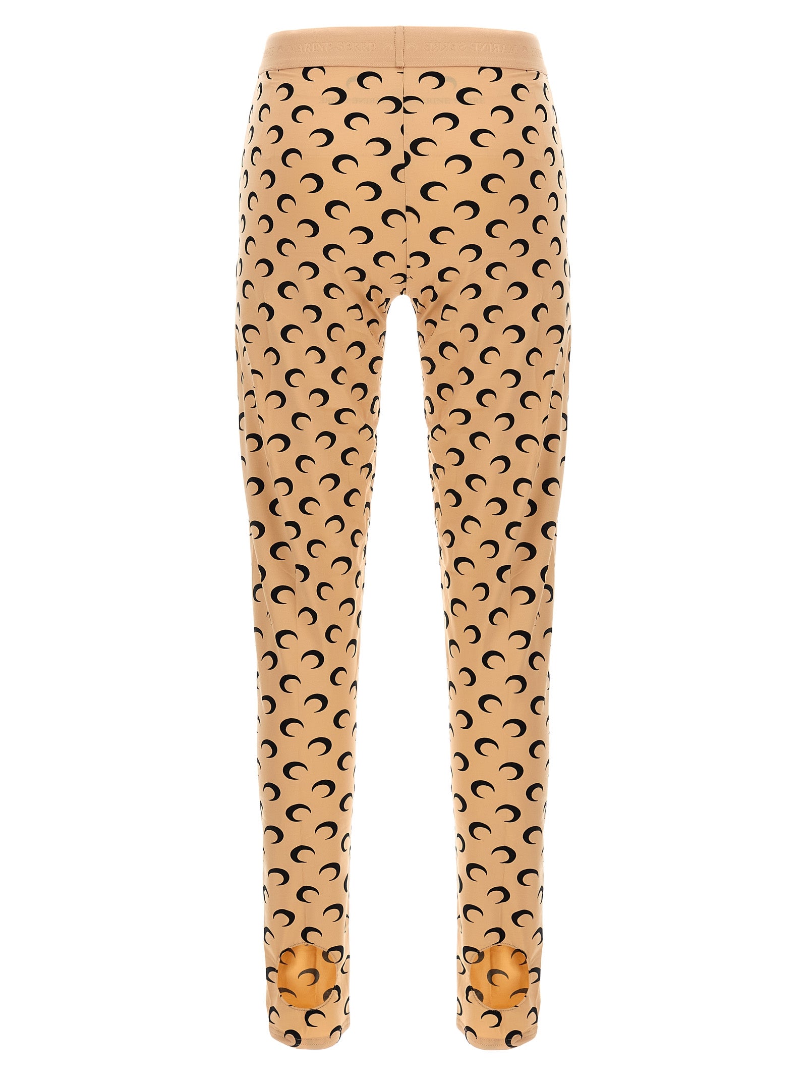 Marine Serre Leggings de Poliamida Beige