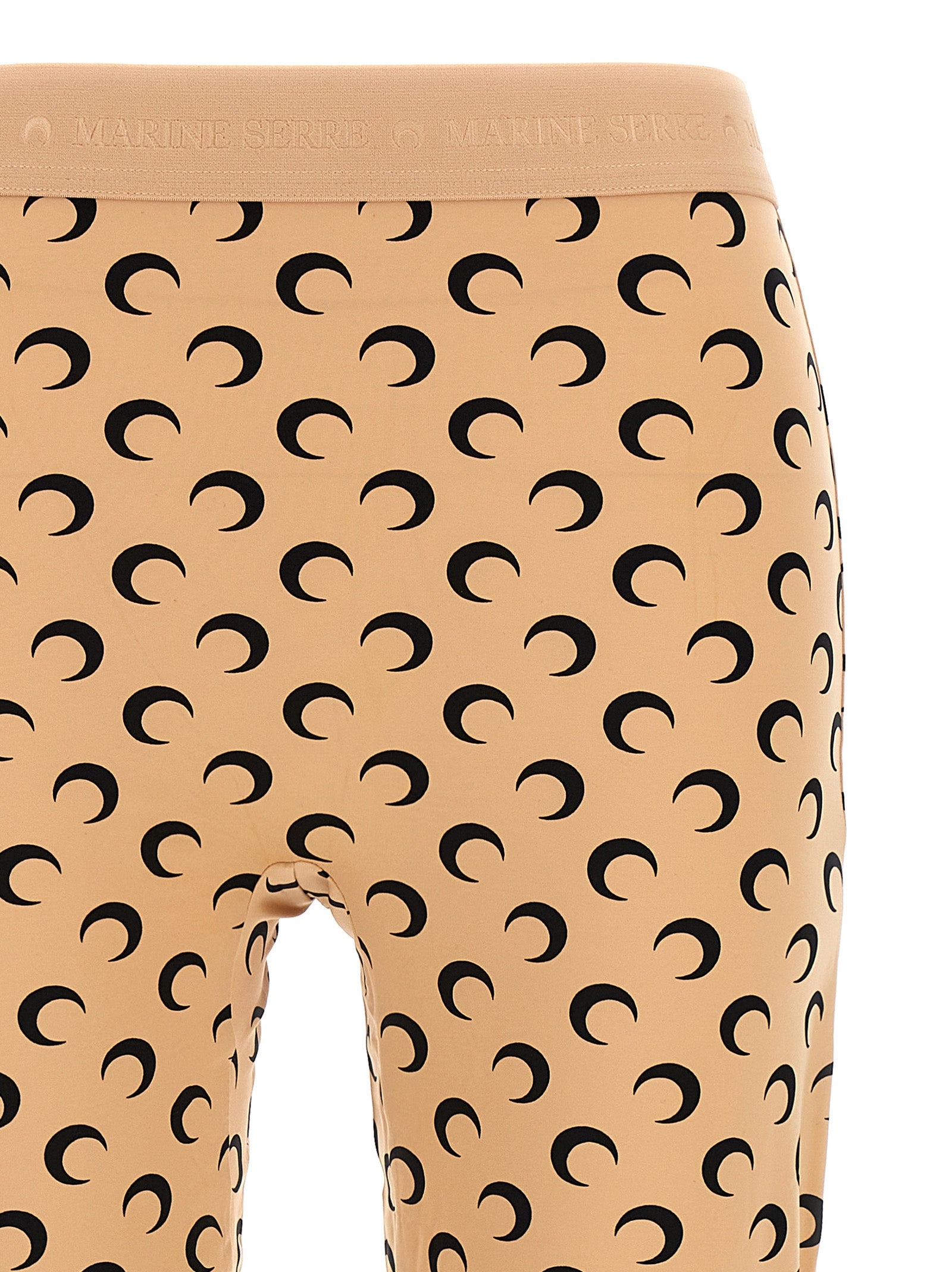 Marine Serre Leggings de Poliamida Beige
