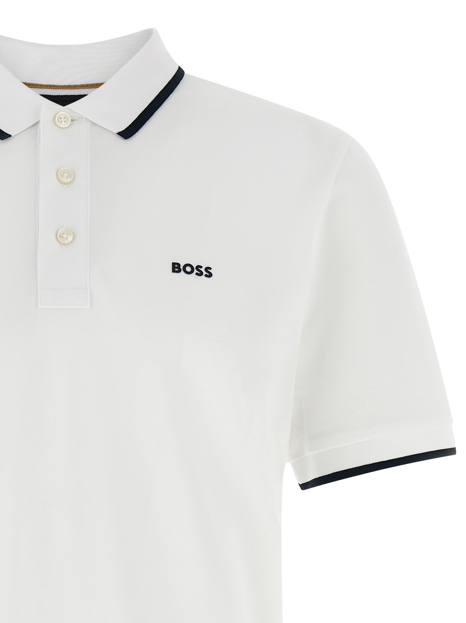 Polo de algodón blanco de Hugo Boss