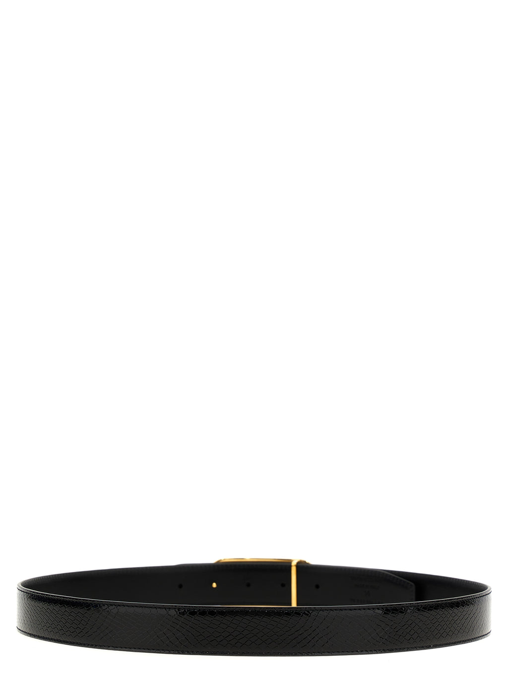 Cinturón regular Tom Ford de piel negra