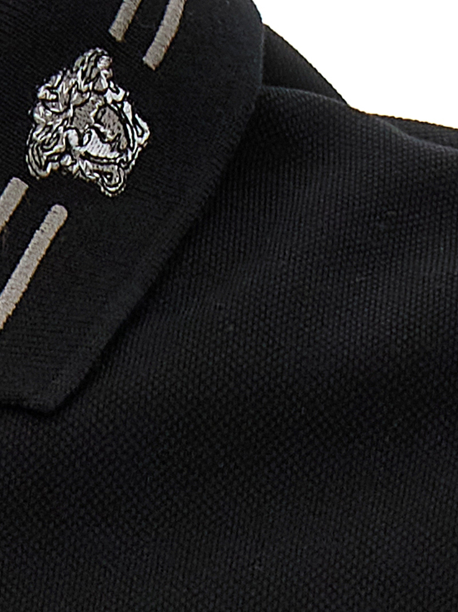 Polo Versace de algodón negro