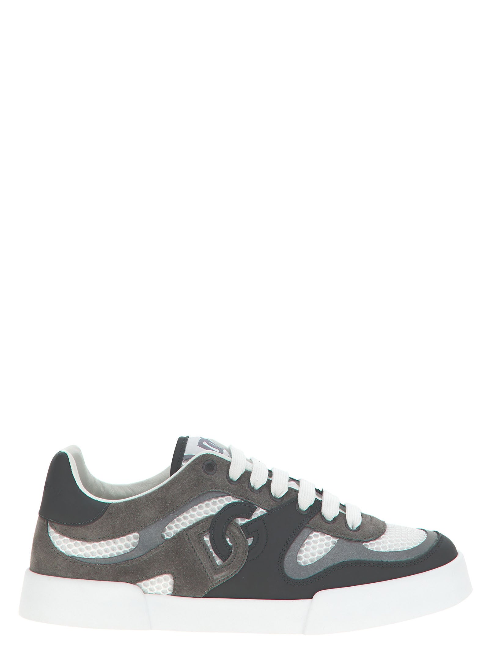 Zapatillas deportivas Dolce & Gabbana de piel de becerro gris