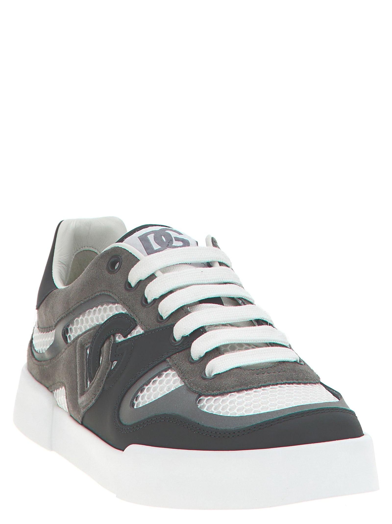 Zapatillas deportivas Dolce & Gabbana de piel de becerro gris